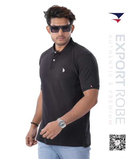 U.S.P.A Basic Polo Shirt " Black Colour"